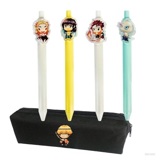 HJYZY Demon S. - Bolígrafos de gel de dibujos animados de animales de gran capacidad, estuche de almacenamiento, calcomanías de demonio para fanáticos, regalos, 30 unidades