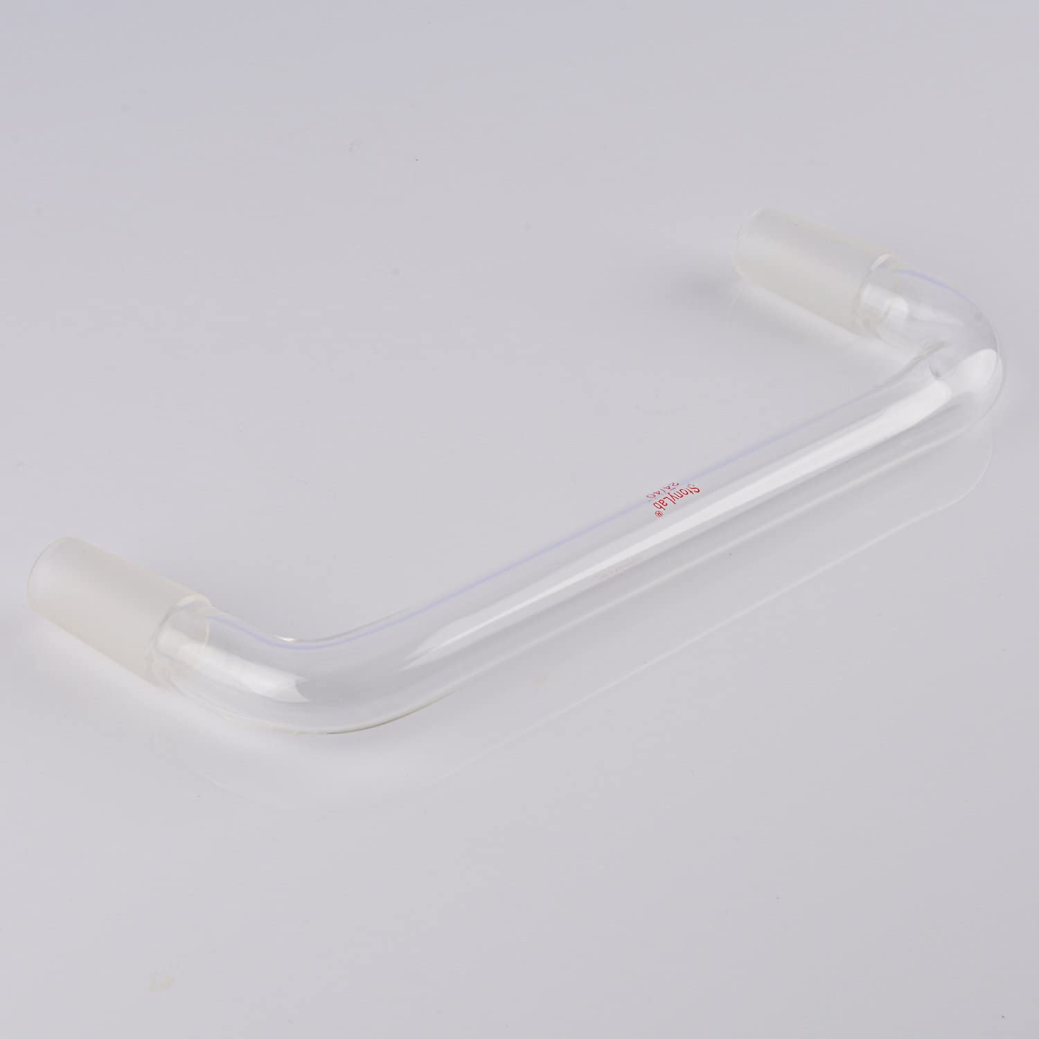 stonylab Adaptateur de Distillation en Verre, Adaptateur de Chimie Courbé en Verre Borosilicaté à 75 Degrés et 105 Degrés avec Joints Intérieurs 24/40 Cône Standard, Longueur 200 mm
