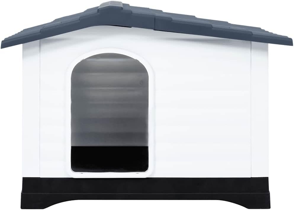 vidaXL Dog House Grey 35.6x26.8x26.0 Polypropylene