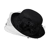 Vintage et élégant, ce chapeau melon floral à mailles peut être associé à une variété de robes de soirée, robe de mariée, etc., ce qui en fait le cadeau idéal pour la famille et les amis.