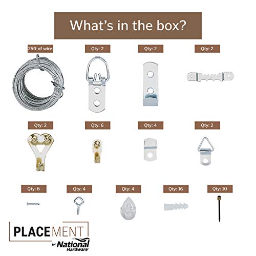 Image of N206-403 Professional Mirror Hanging Kit in Zinc