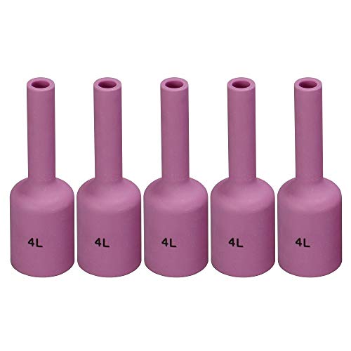Image of RIVERWELD TIG Gas Lens Ceramic Cup Long Size 54N18L #4L 1 /4 inch 6.5mm 5pcs