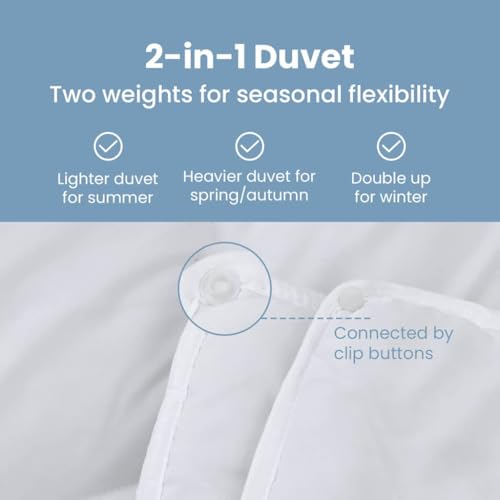 Vidaxl Set Di Piumoni 3 Pcs Bianco Microfibra E Piuma D'oca - 8