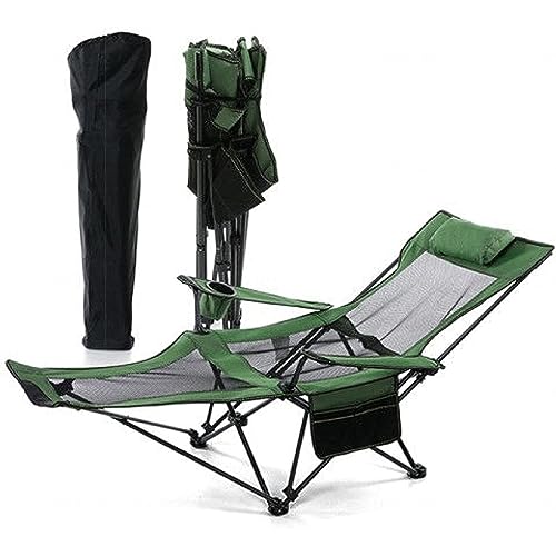 Chaise camping pliante inclinable FANDIAO verte dossier réglable