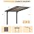 AECOJOY 8' x 8' Gazebo for Patio, Small Free Standing Lean to Gazebo Pergola with Patio Roof (64 Sq.Ft Shaded) on Clearance, Hard Top Wall Mounted Heavy Duty Awnings for Decks, Backyard and More