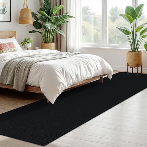 KOZYFLY Washable Runner Rug 2x10 ft Hallway Kitchen Runner Rugs with Rubber Backing Bobo Non Slip Entryway Runner Indoor, Long Carpet Runners for Hall Kitchen Entryway, Black by KOZYFLY - Used condition - Image 8