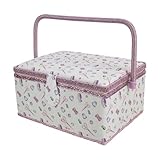 Soluzione di Cucito Portatile: Questo organizer per cestino da cucito offre una maniglia pieghevole e una pratica chiusura magnetica, garantendo trasporto facile e chiusura sicura per il kit da cucito. Ideale per i viaggi o per l'uso domestico, mantiene gli perfettamente in ordine e sempre a portata di mano durante i i progetti di cucito creativo.