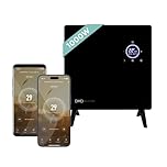 DMD Collective - Wifi Enabled Smart Heater, Glass Panel Heater| Touch Screen Control, 5-50 Degree Temperature 24hr Timer | Free Standing and Wall Mounted (Brackets Supplied) (1000W)