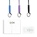 EOTW Paracord Lanyard Military Grade Utility Necklace Lanyard Paracord Rope Cord Whistles Keychain Camera Cellphone Waterproof Case Holder with Metal Ring Hook for Outdoor, 3 Pack (Black+Purple+Blue)