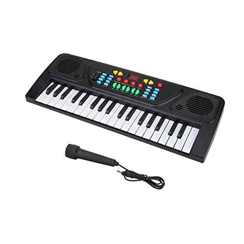 Teclado electrónico de 37 teclas, teclados de piano electrónicos portátiles con micrófono, instrumento musical para principiantes, MQ-3768