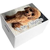 TAMAÑO PERFECTO - Las dimensiones externas de la caja son 40 x 30 x 14 cm y las dimensiones internas son 37,5 x 27,5 x 9,8 cm. Nuestra caja de madera es una caja natural certificada, sin tratar y de alta calidad. Caja de almacenamiento ligera con pared de 1 cm de espesor + base de madera contrachapada de 3 mm.