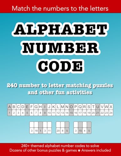Alphabet Number Code: 240 number to letter matching puzzles and other fun activities: Education resources by Bounce Learning Kids