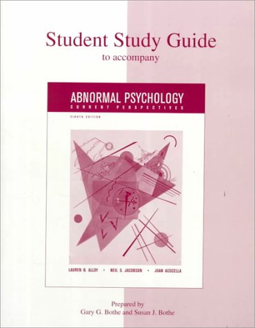 Student Study Guide for Abnormal Psychology 007303469X Book Cover