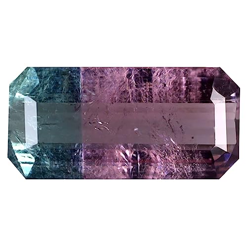 Tourmaline pastèque en vrac 2.36 ct, pierre précieuse octogone du Mozambique brute