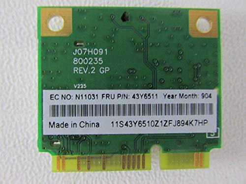 IBM Atheros Ar5bhb63 Pci-e 802.11g Tarjeta Inalámbrica para Lenovo T400s T400 R400 X200 X200s Sl400 Sl400c Sl500 Sl500c 43y6511 miniatura 4