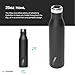 EcoVessel ASPEN Stainless Steel Water Bottle with Insulated Lid, Metal Water Bottle with Rubber Non-Slip Base. Wine Tumbler Reusable Water Bottle - (Black Shadow, 25 oz)