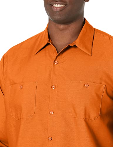 Image of Red Kap Men's Long Sleeve Industrial Work Shirt | Moisture Wicking Button Up, Wrinkle Resistance Fights Fading & Stains