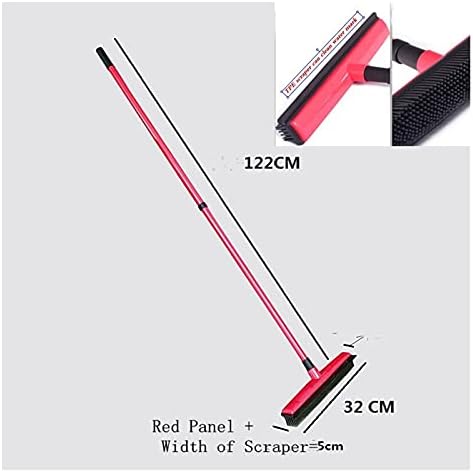 Vacuum Cleaner Multifunctional Telescopic Broom Rubber besom Cleaner Brush Home Floor dust mop & Carpet Sweeper for Broadleaf Trees and Carpets (Color : Blue) (Blue)