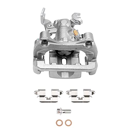 Image of Detroit Axle - Rear Brake Kit for Ford Fusion Lincoln MKZ Zephyr Mazda 6 | Mercury Milan Drilled & Slotted Brake Rotors Brake Calipers w /Brackets Ceramic Brake Pads Replacement [11.02 inch Rotors]