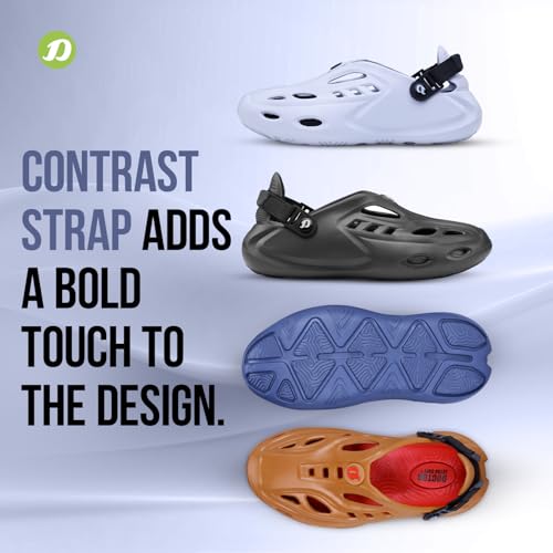Image of DOCTOR EXTRA SOFT Men's Sports Extra Padding Casual Clogs /Sandals with Adjustable Back Strap for Adult| Comfortable & Lightweight| Stylish & Anti-Skid| Everyday Use Waterproof Mules Gents & Boys D-531