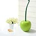 Lovely Green Cherry Shaped Toilet Brush Set Toilet Bowl Brush and Holder for Household Bathroom（1 Brush,1 Holder,2 Heads）