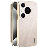 Kainevy Phone Case for Huawei Pura 80 Pro Silicone Leather Slim Cover Women Men, Cute Aesthetic for Huawei Pura 80 Pro Case Shockproof Soft Bumper & Anti-Scratch Back (Gold)