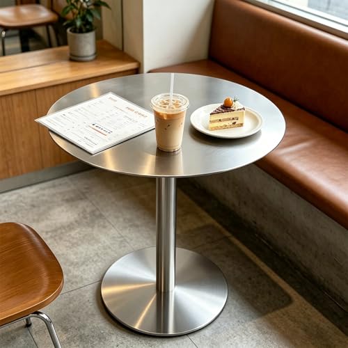 Table de cocktail de bar robuste et imperméable en acier inoxydable - 2