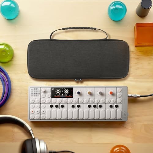 Image of GEEKRIA Hard Shell Travel Case Compatible with Teenage Engineering OP-1 Field /OP-1 / OP-XY Portable Synthesizer, Audio Sampler Carrying Bag (Dark Gray)