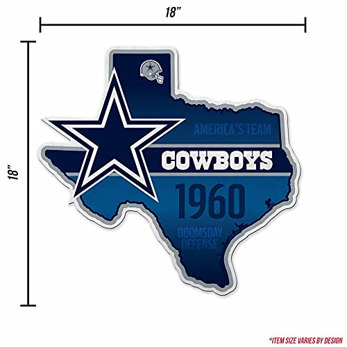 Image of Rico Industries NFL Football State Shape Shape Cut Pennant - Home and Living Room Decor - Soft Felt EZ to Hang