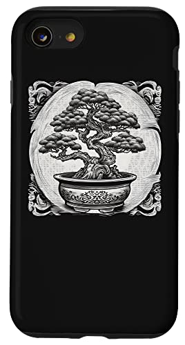 BONSAI 盆栽の木、盆栽の植物、盆栽の植木鉢、盆栽 スマホケース iPhone SE (2020) / 7 / 8 用