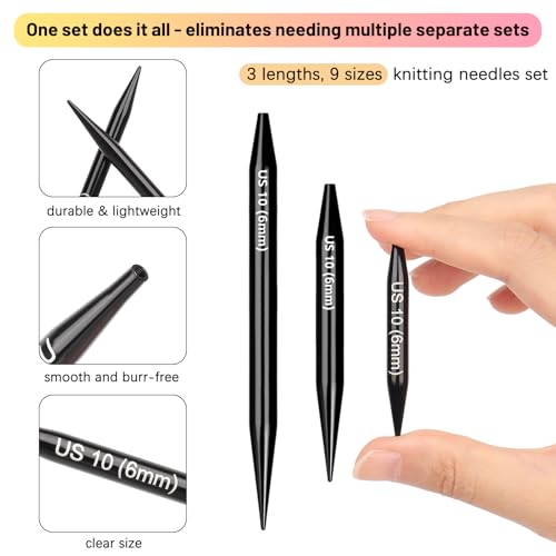 Image of Katech Interchangeable Knitting Needles Set-27pcs Circular Knitting Needles