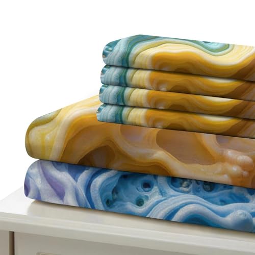 Housse de couette Tourbillons Abstraits lit simple 140x200cm imprimée - 7