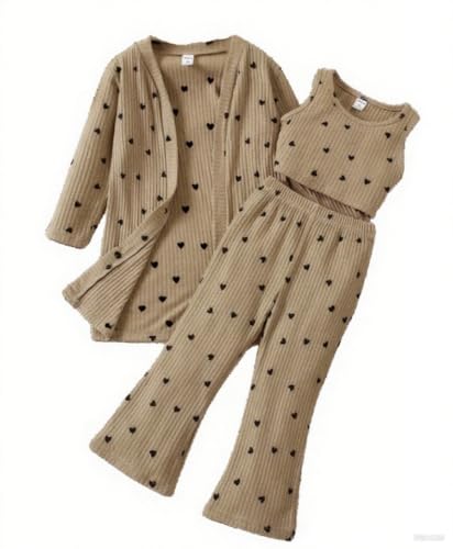 Image of Tween Girls Clothes 2 Piece Long Sleeve Top + Denim Cargo Pants, Teen Girls Fall Clothing Set, Sizes 5-12 Years