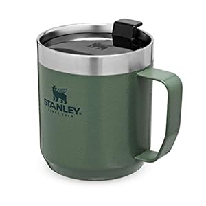 Stanley Classic Legendary Camp Mug 0.35L / 12 OZ Hammertone Green – Lekvrij – Vacuüm geïsoleerde mok – Roestvrijstalen…