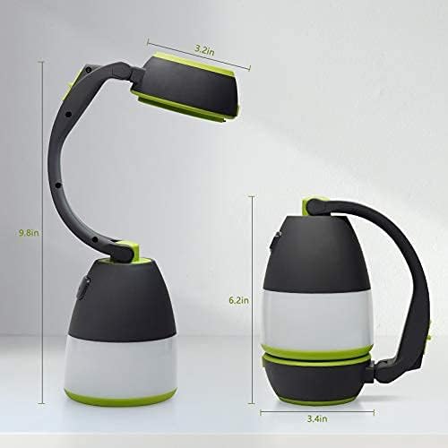 3 in 1 LED Camping Lantern Outdoor Searchlight Desk Lamp USB Rechargeable LED Torch Collapsible Flashlight Spotlight for Hiking Camping Hunting Reading