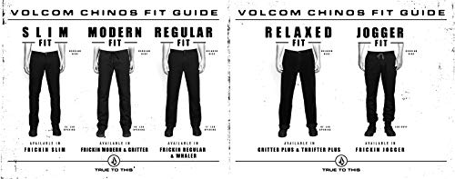 Volcom Men's Frickin Modern Fit Stretch Chino Pant, Mushroom, 34W x 32L - Thumbnail 6