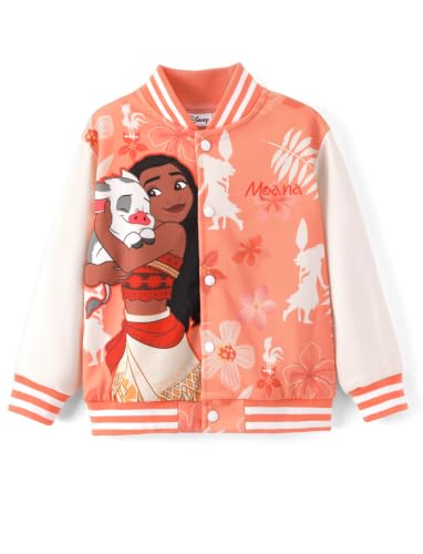 Image of Disney Girl & Boy Varsity Bomber Jacket Fall Sweatshirt Toddler to Big Kid | Officially Licensed Jacket with Mickey, Minnie, Spider-Man, Gwen, Toy Story, Cars, Frozen, Princess, Stitch, Zootopia Designs
