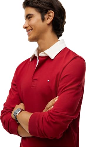 Tommy Hilfiger Herren Essential Solid Rugby Mw0mw44969 Andere Sweatshirts, Regatta Red, XXL – Ansicht 3