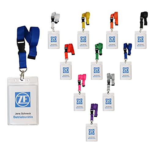 Porte-clés cordon gris avec support badge pour vos salons et événements