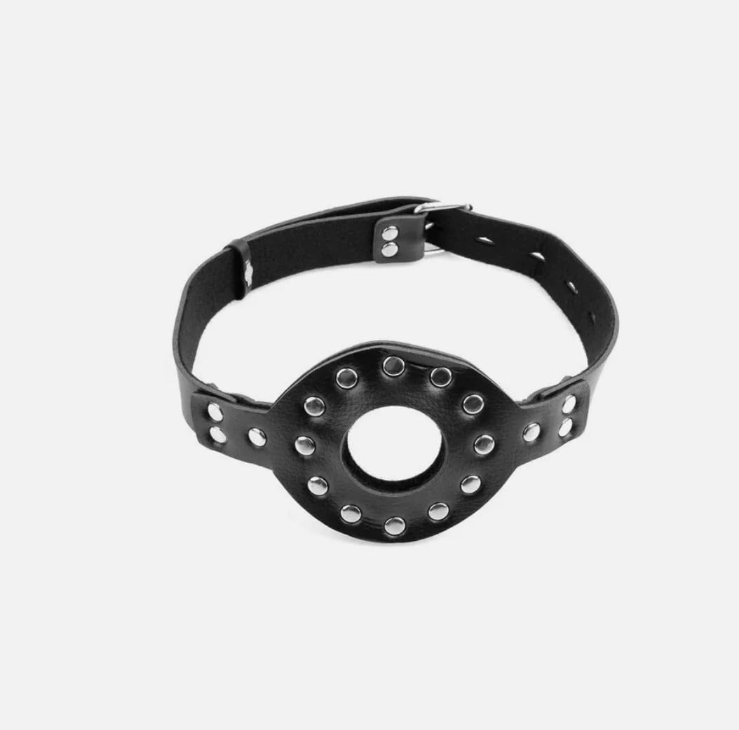 doubble Pleasure Leather Locking Ball Gag and Dong Strap-On FA09348