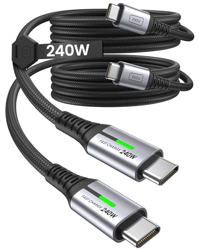 INIU 240W USB C to USB C Cable, [6.6ft+6.6ft] Fast Charging Type C Cord