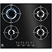 Electrolux Piano Cottura Gas EGG64272K Serie 600 Gas on Glass 60cm da Incasso, 4 Fuochi, Bruciatore Rapido, Bruciatore Wok, Precisa Regolazione della Fiamma, Sicurezza Sicurgas, 590x520cm, Nero
