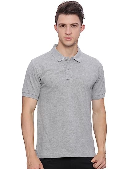 Poly Cotton(Mattey) Collar Neck Half Sleeves Tshirt for Men & Boys (Pack of 1), Plain-Regular Fit, Casual Wear, Polo Tees for Daily Use Stylish Comfortable Men’s T-Shirt-image-38