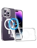 Quikbee Magnetic Clear Case Design für iPhone 14Pro, kompatibel mit MagSafe, unterstützt...