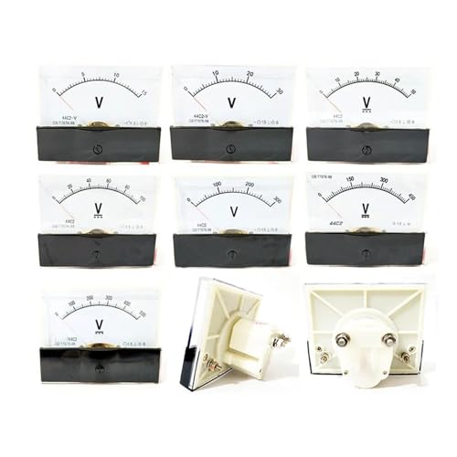 Voltmètre DC 15V analogique 44C2 encastrable avec cadre carré 100x80mm - 3