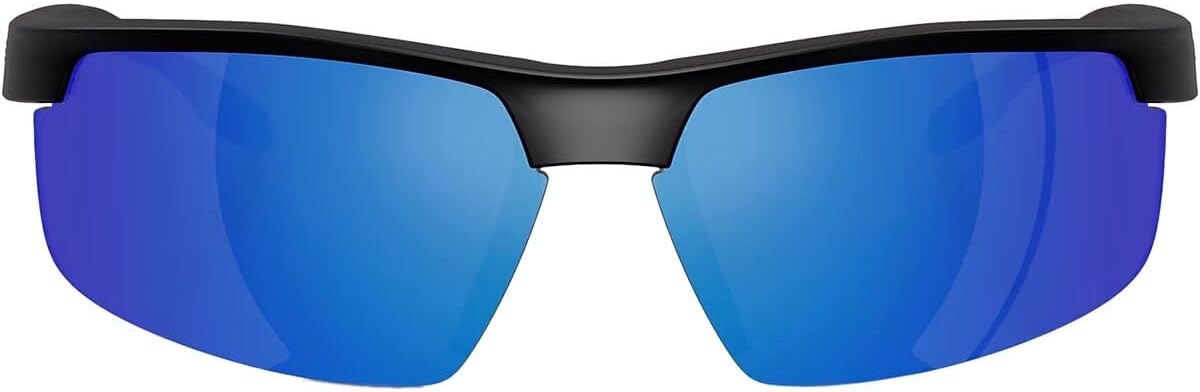 Native Eyewear Men's XD9048 Ridge-Runner Crest Rectangular Sunglasses, Matte Black/Blue Mirrored Polarized, 69 mm image 4 of 5 B0DTJHTZ6N