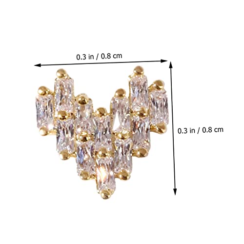 Beavorty 4Pcs Acessórios Para Unhas Guarnição De Metal Enfeites Presentes Encantos De Coração Para U