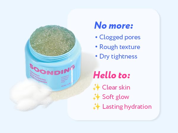 Coconut Jelly Pudding Cleanser | Deep Pore Cleansing & Gentle Exfoliation with Jelly-to-Foam Texture | Hydrating Face Wash with Panthenol, Ceramide & Peptides (100ml) - Image 7