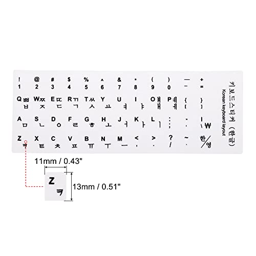 Pegatinas para teclado en layout coreano, 4 piezas miniatura 2