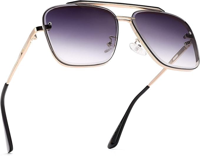 Image of Desire Rocky Square Sunglass for Men Yash, KGF Chapter Sunglasses 100% UV Protection Goggle Alloy Frame Medium Size Frame